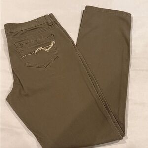 Gasoline Pants Women's Boot Cut Jeans Olive Size 8x32